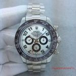 Copy Rolex Cosmograph Daytona Watch Stainless Steel Black Bezel